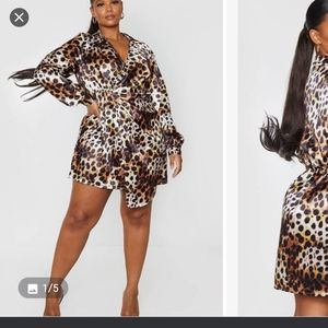 Pretty little things plus size leopard dress